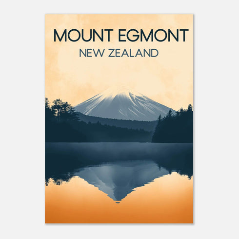 Mount Egmont New Zealand Classic Semi-Glossy Paper Poster - Books Worth Keeping